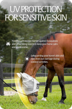 Close up of soft ear coverage on Equinavia fly mask