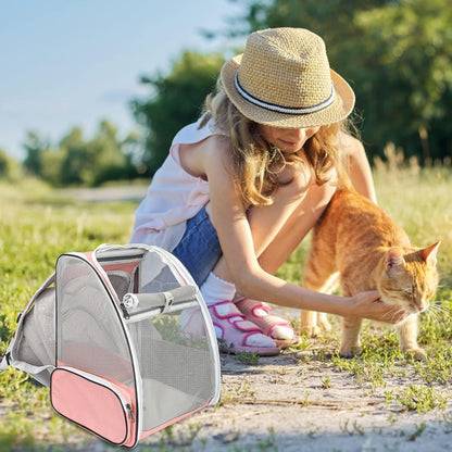 SSAWcasa ventilated cat backpack showing secure zipper closure