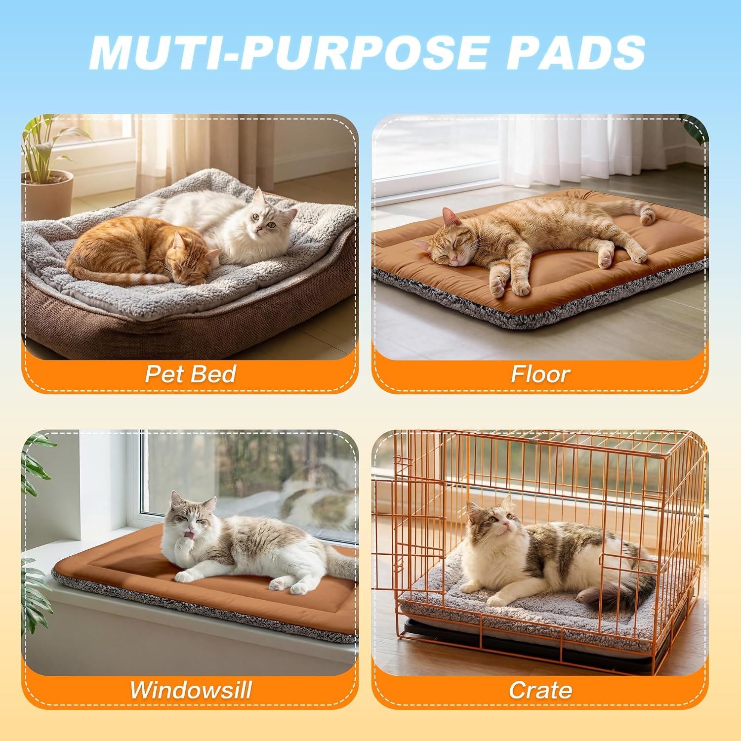 Wanpeegoo pet mat inside a small metal pet crate