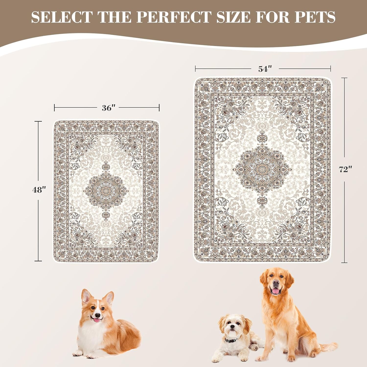 Dogcator 36 by 48 inch puppy training rug for indoor use