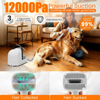 Electric pet hair clipper attachment with adjustable guard combs.