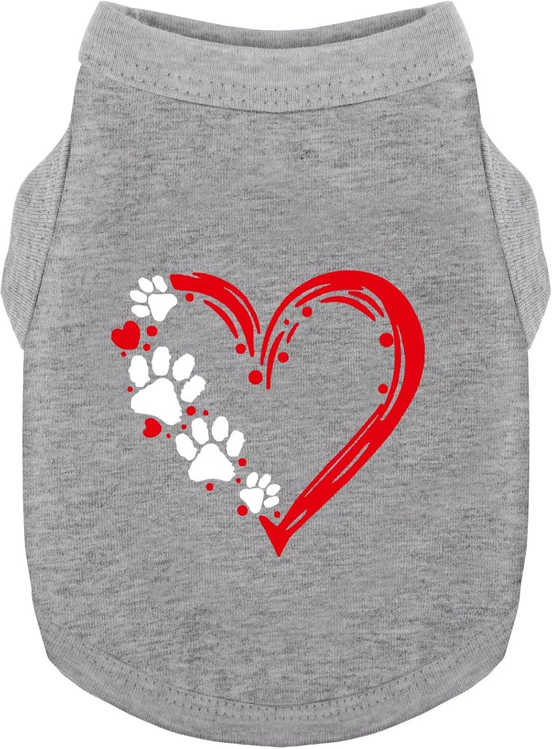 Discover Cozy Sleeveless Canine Wear: Soft, Lightweight, and Breathable Cotton Dog Shirt Featuring Heart and Paw Graphics. Vest Tank Top is Ideal for Small, Medium, and Large Breeds Yellow M - Image 10