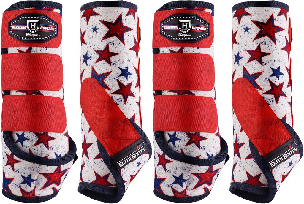 Harrison Howard Splint Boots for Horses 4 Pack, Front & Hind Horse Sport Boots with Neoprene Leg Protection - Image 12