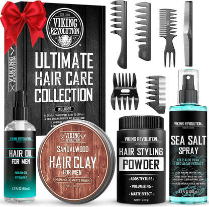 Viking Revolution Ultimate Hair Care Collection front view showing full styling kit components