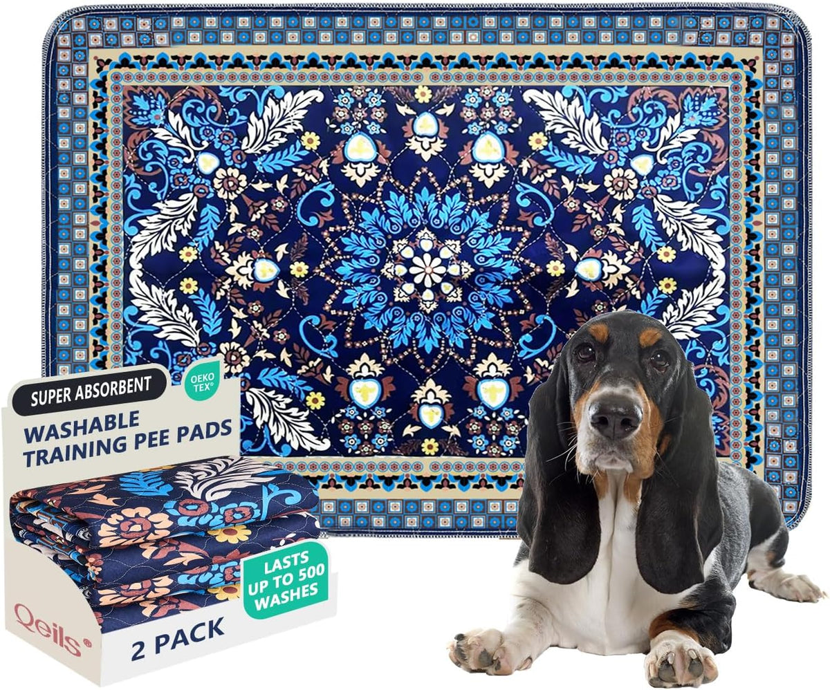 Qeils Reusable Puppy Pads, Washable Pee Pads Super Absorbent Dog Training Pads, Non-Slip Leakproof Wee Wee Pads for Crate, Floor, Potty Pads Feeding Mat Dog Pee 2 Pack 18"x24" - Image 15
