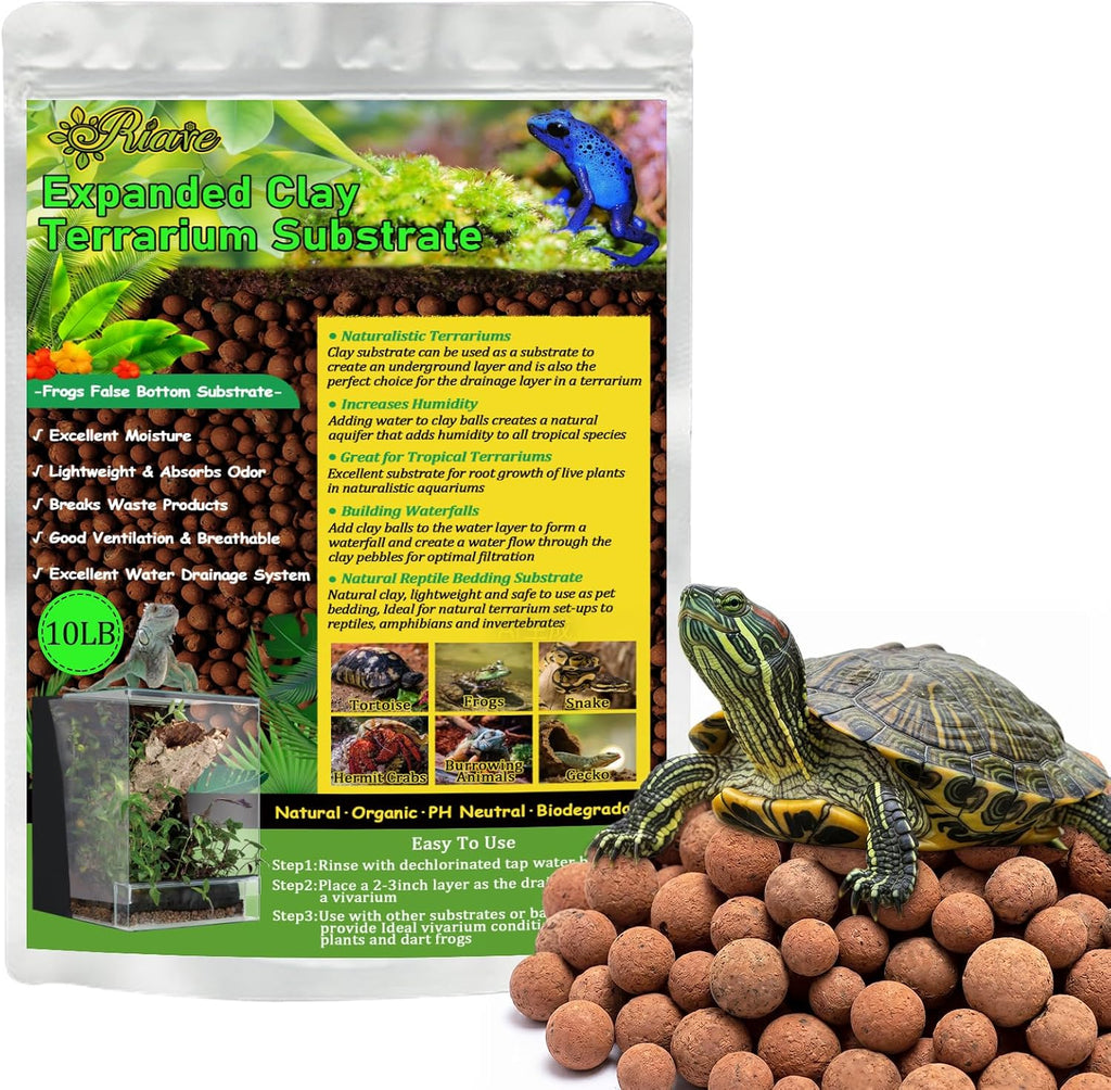 Riare expanded clay balls terrarium substrate front view packaging