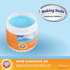 Arm And Hammer solid baking soda gel deodorizer Fresh Breeze scent packaging detailing