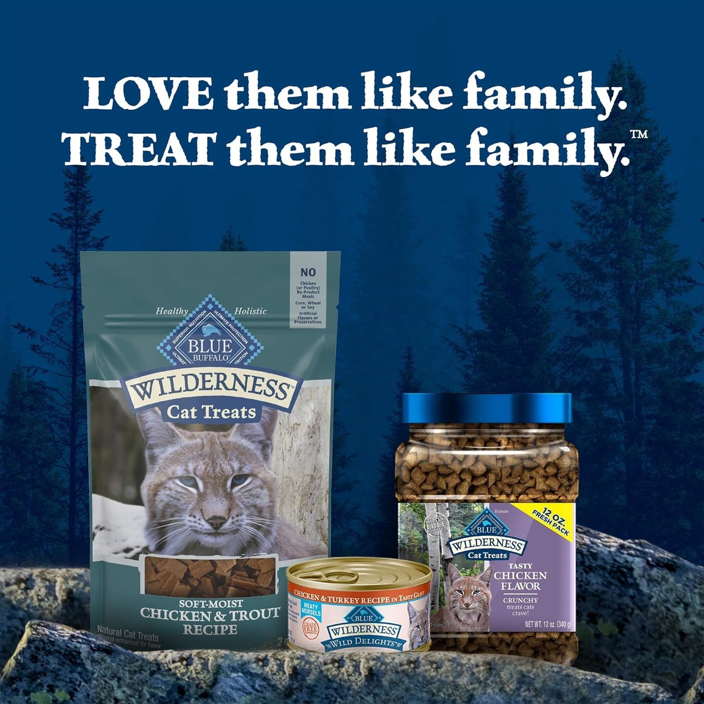 Nutritious grain-free soft treats for cats of all life stages
