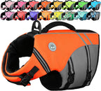 Folded Vivaglory dog life jacket displaying durable 600D fabric