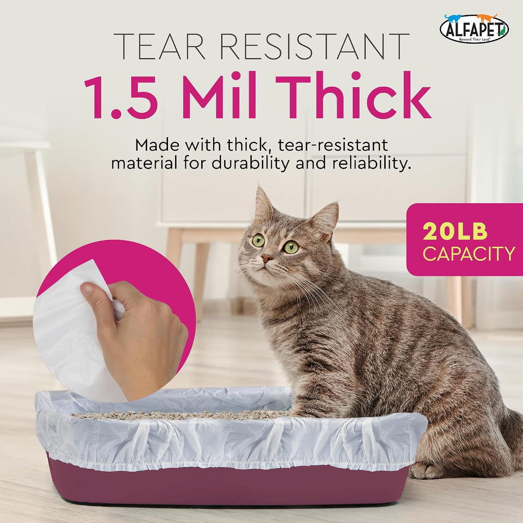 Alfapet kitty cat litter box liner elastic band detail