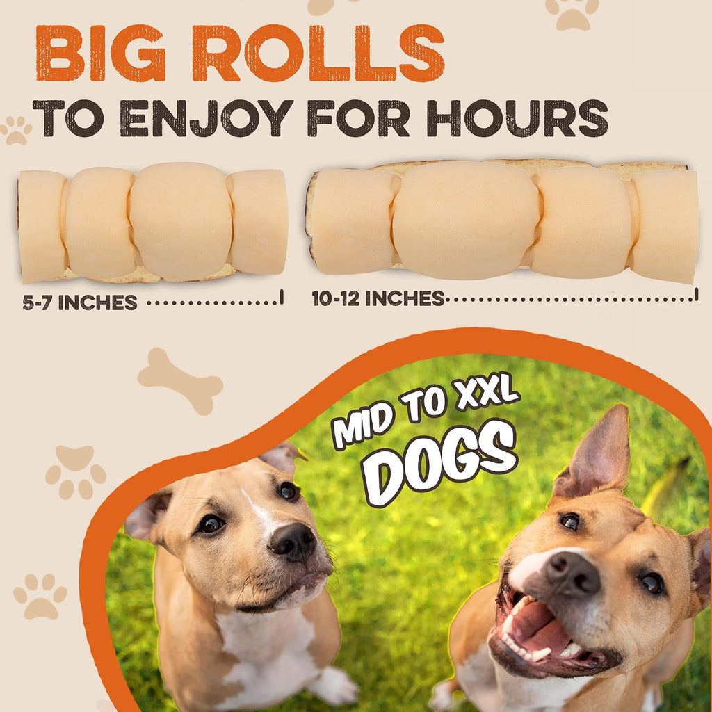 Peanut butter flavored long lasting dog chews for aggressive chewers