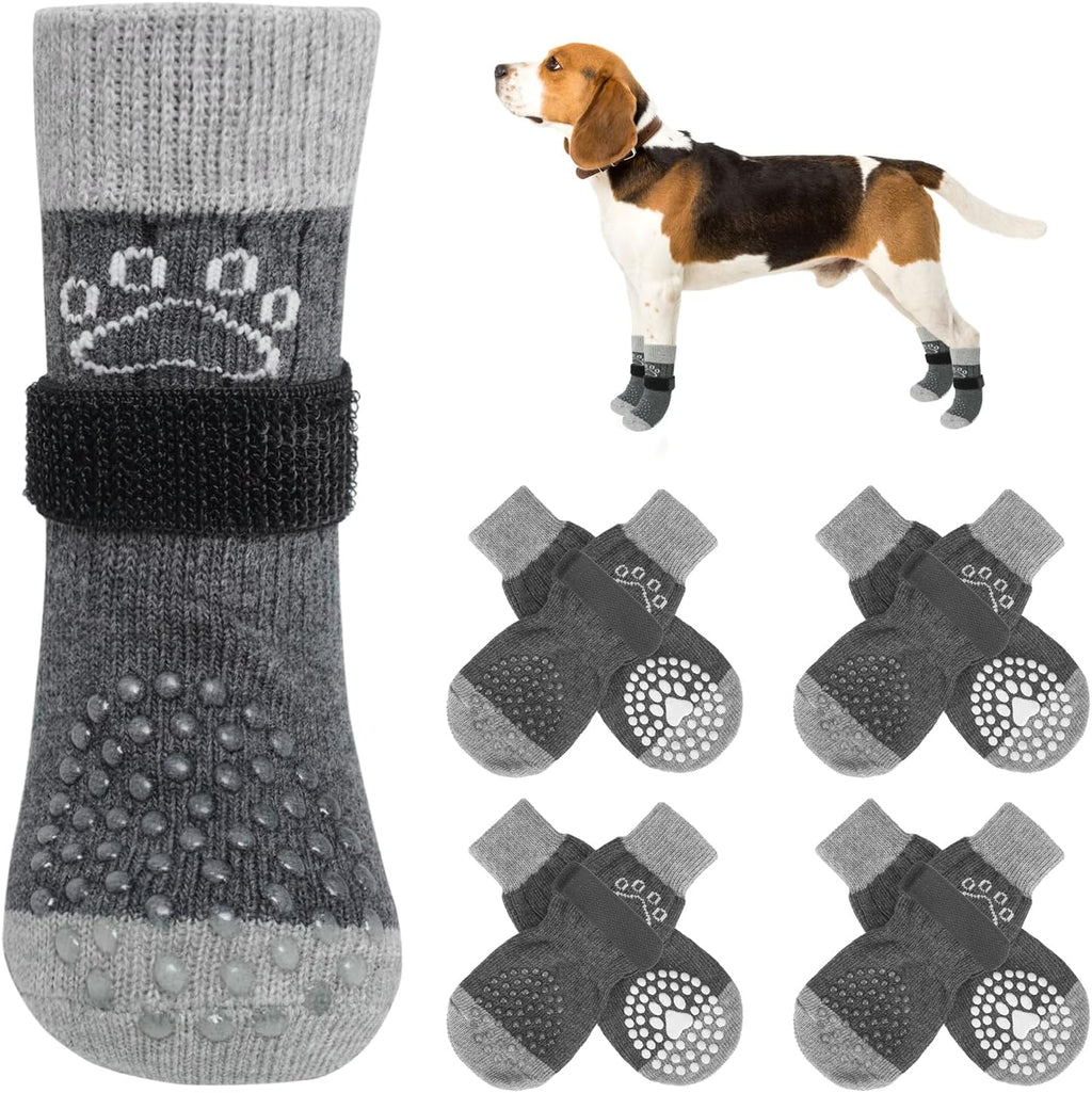 SCENEREAL Dog Socks to Prevent Licking Paws for Hot/Cold Pavement Anti Slip, Dog Shoes for Hardwood Floors, Dog Boots & Paw Protectors with Grippers for Small Medium Large Senior Dogs - Image 10