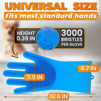 Close up of 3000 soft silicone bristles on pet grooming glove