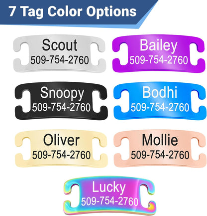 GoTags customized breakaway cat collar in pink with a close-up on the safety release buckle.
