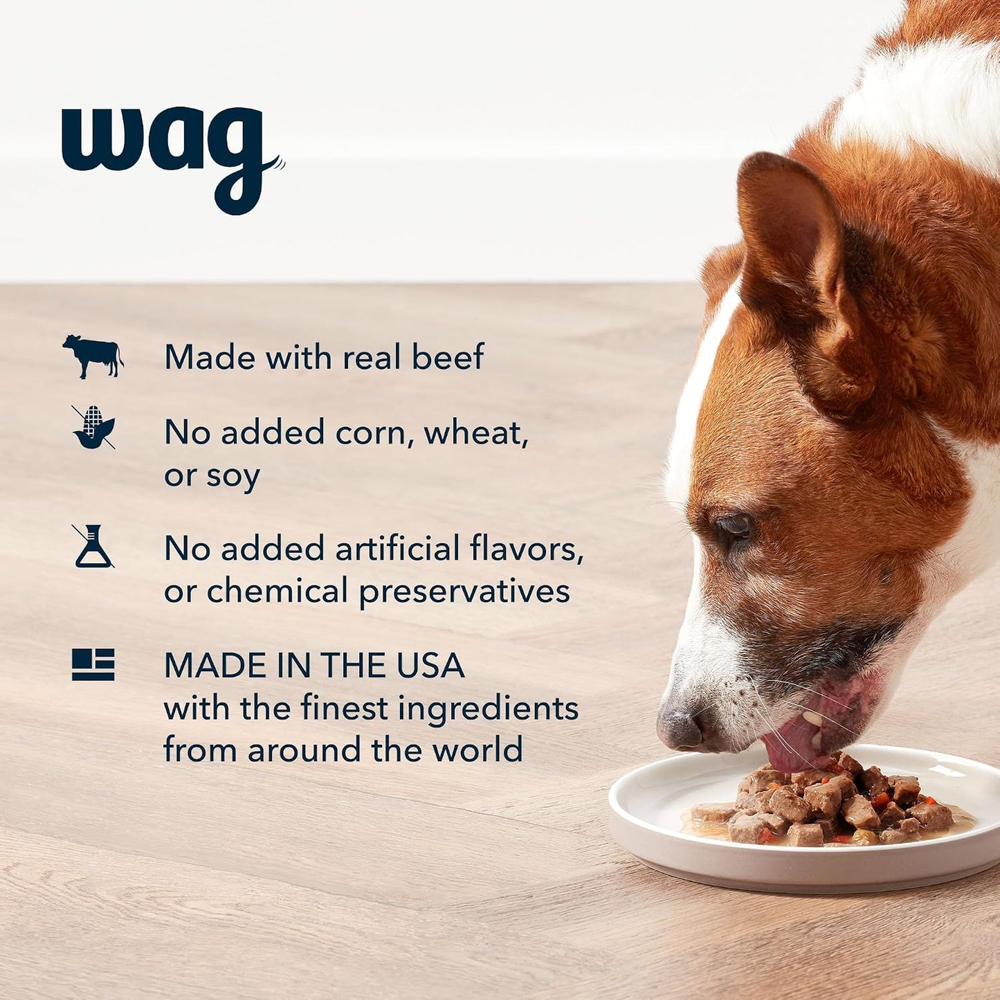 Premium wet dog food with real beef chunks and carrots in savory gravy.