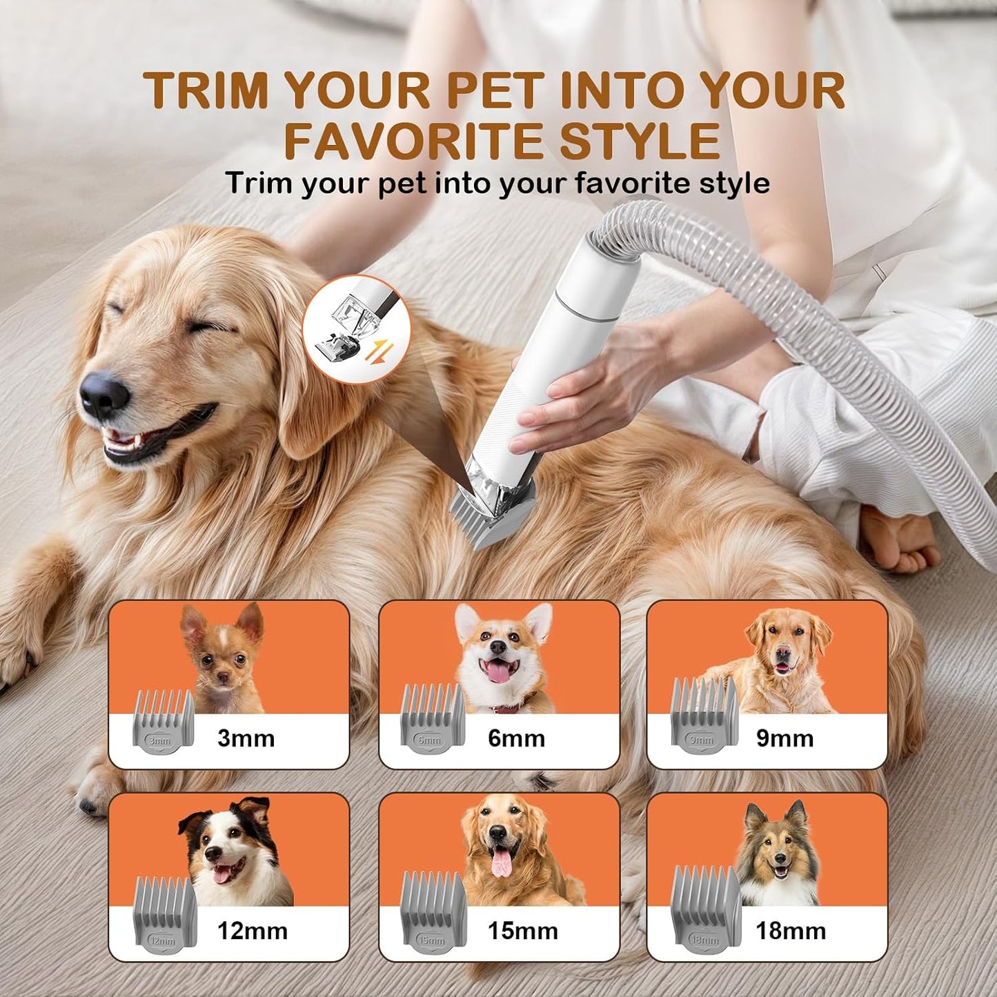 Ozumek 10000 Pa powerful suction pet vacuum unit in Mahogany finish