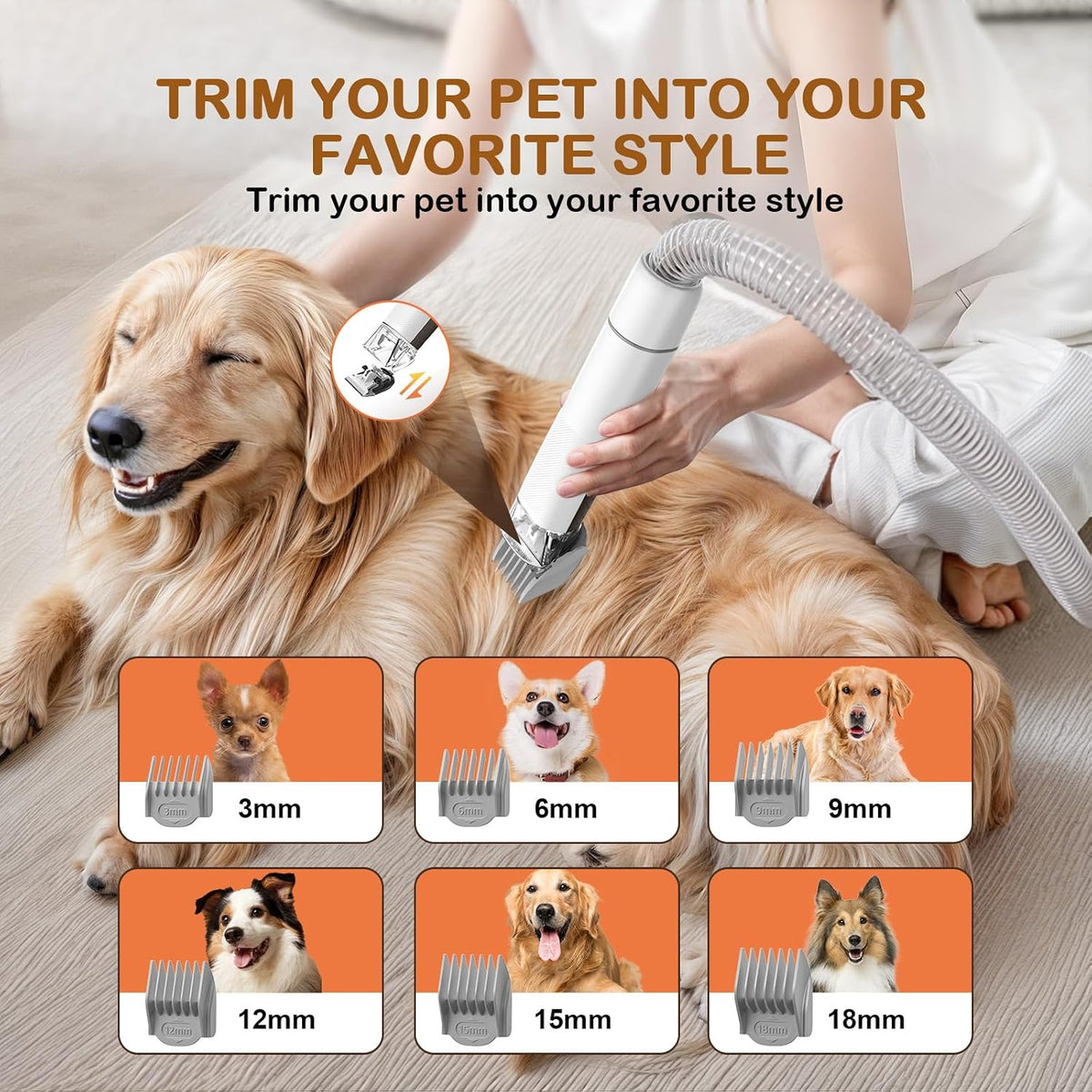 Ozumek 10000 Pa powerful suction pet vacuum unit in Mahogany finish