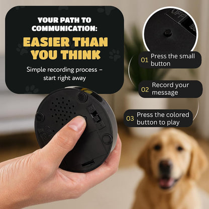 High quality voice recording sound buttons for interactive dog and cat communication learning.
