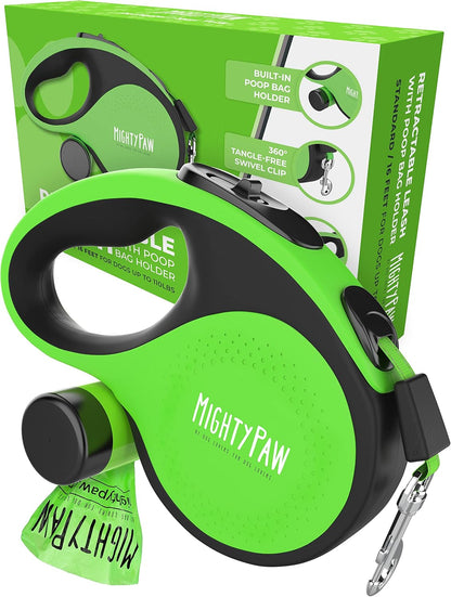 Mighty Paw Retractable Dog Leash 2.0 - Auto-Locking Button for The Control When You Need - Stainless Steel Coil for Smooth Retraction - Super Reflective Ring for Nighttime Visibility - No More Tangle - Image 10