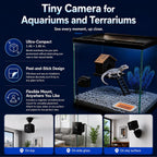 Fowuyeep WiFi camera mounted on glass fish tank