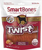 SmartBones 9.7 Ounce pack showing individual dog chew sticks for dental care.