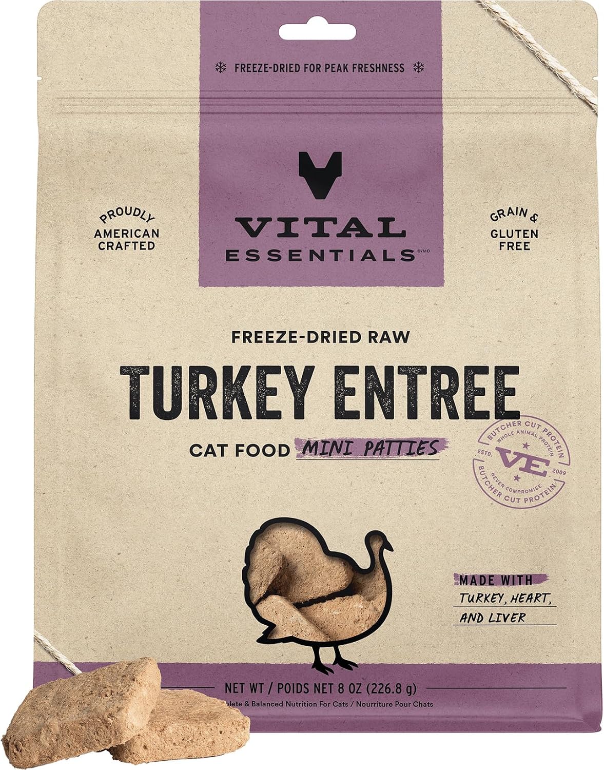 Vital Essentials Freeze Dried Cat Food, Raw Rabbit Mini Patties | Complete Meal or Topper | Easy to Portion and Rehydrate | High Protein, Grain Free Dry Cat Food | 8 oz Bag - Image 15