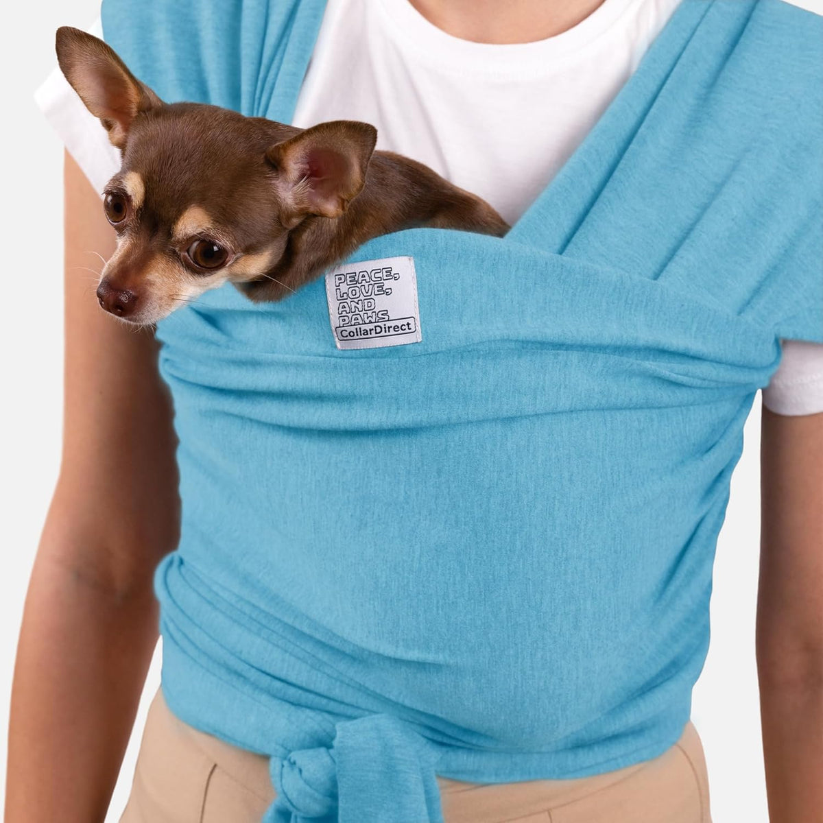 Cat Sling Carrier for Small Pets - Anti-Anxiety Cat Sling, Kitten Pouch - Pet Sling in Gray Black Blue Green Pink Yellow (Gray, Standard) - Image 10