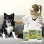 Absolutely Clean pet odor eliminator back instructions view