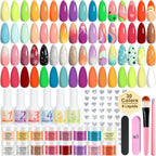 Lavender Violets dip powder nail kit front view showcasing 30 color jars