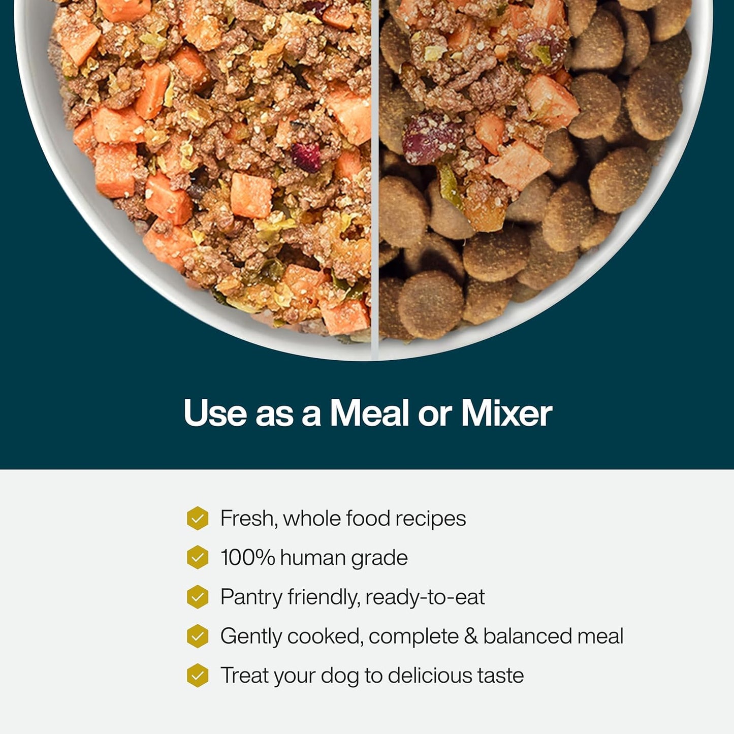 JustFoodForDogs Fish and Sweet Potato recipe frozen dog food pouch