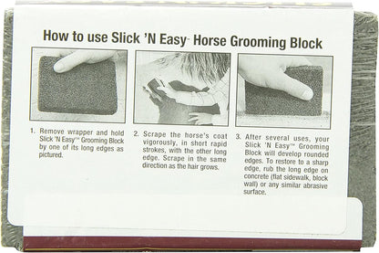 Lightweight fiberglass horse shedding stone for winter coat removal