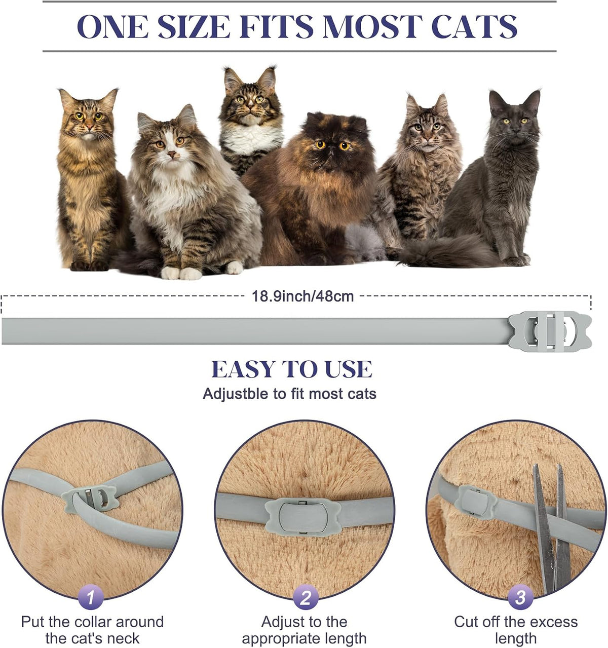 Close up of natural plant oil flea collar for kittens