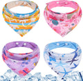 PAWCHIE dog cooling bandana small 4 pack front view premium summer pet accessory