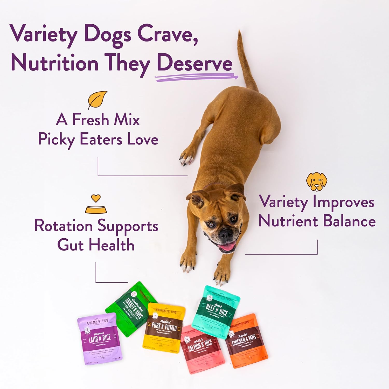 Portland Pet Food Company Fresh Dog Food Pouches - Human-Grade Toppers Wet Pet Meal & Mixers - Gluten-Free Limited Ingredient Winnie's Lamb N' Rice - Large & Small Breed Puppy & Senior Dogs - 5 Pack - Image 10