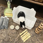 RUBYHOME pet toilet pan with included cleaning accessories set