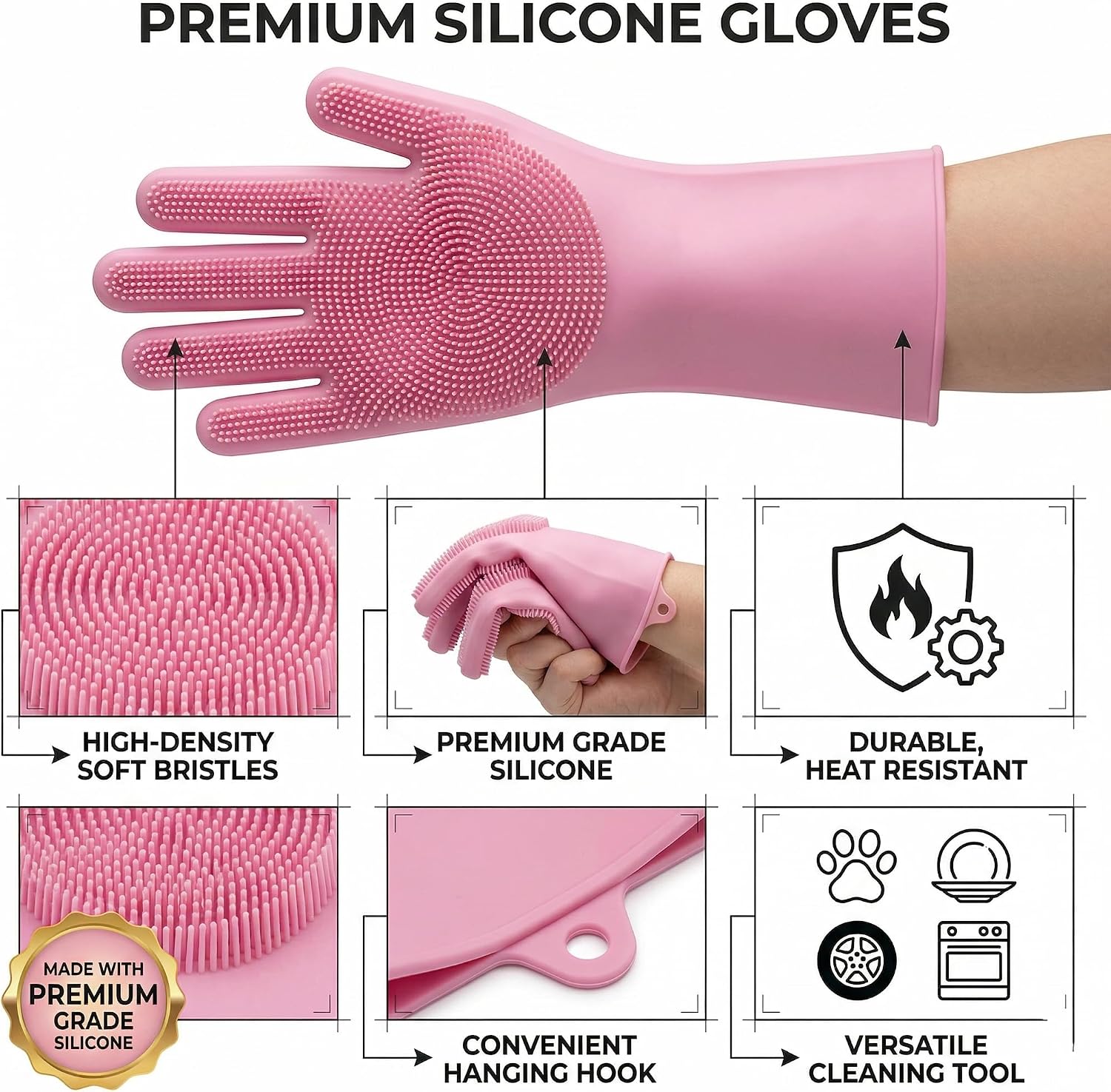 NVNAN cat and dog hair remover mitts side view packaging