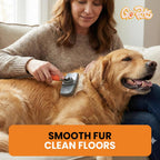 Ergonomic non slip handle on the GoPets slicker grooming brush