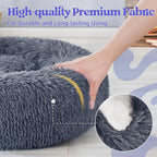 Cat resting inside 20 inch rabbitgoo calming donut bed