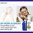 Close-up of Allerpet aloe-free formula spray cap and pump