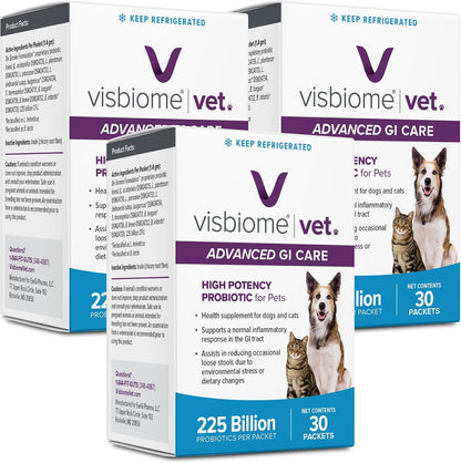 Visbiome(R) Vet Advanced GI Care High Potency Probiotic for Dogs & Cats - 225B CFU, 8-Strain Formula - Refrigerated, Veterinarian Recommended, Clean Label Certified - 30 Packets - Image 11