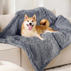 Bedsure Dog Blankets for Large Dogs, Fluffy Waterproof Dog Blanket for Couch Protector and Bed Washable, Fuzzy Faux Fur Pet Throw Blankets for Calming, Dog Accessories, XL, 50x60 inch, Tie-dye Grey - Image 11