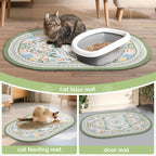 Kitten standing comfortably on the soft Bienbee litter trapping mat