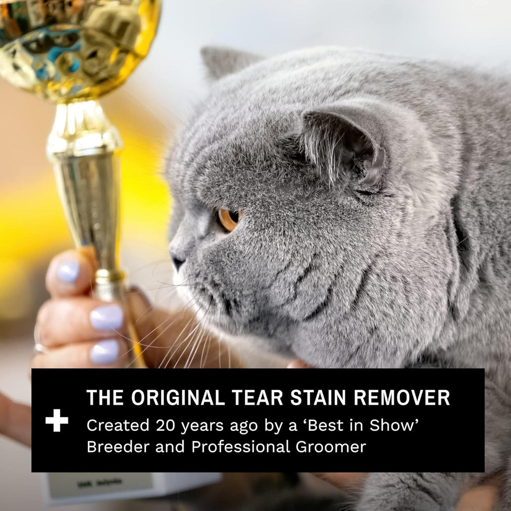 Premium 60 count pre soaked pet wipes for cleaning cat eye crust