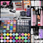 Vansisos professional acrylic nail kit front view with complete box contents