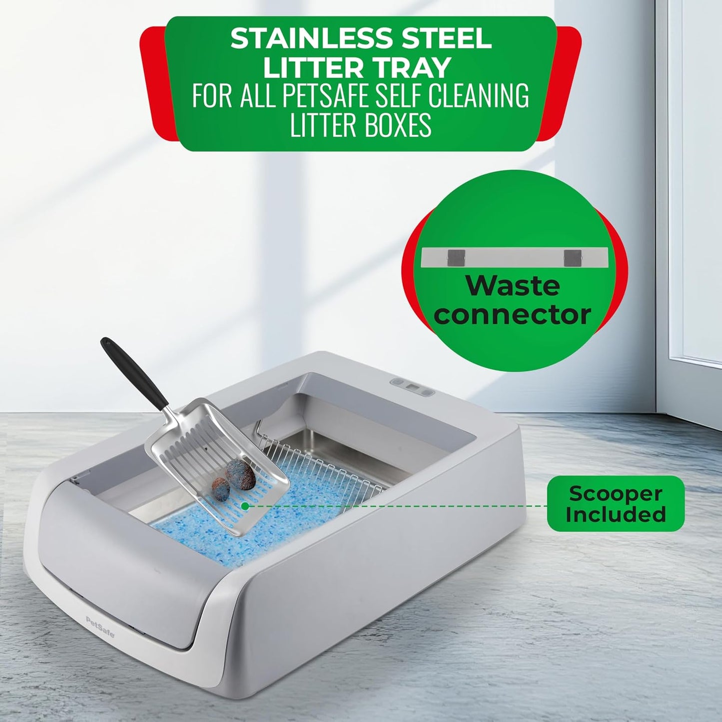 Cosparx litter tray compatible with PetSafe ScoopFree systems