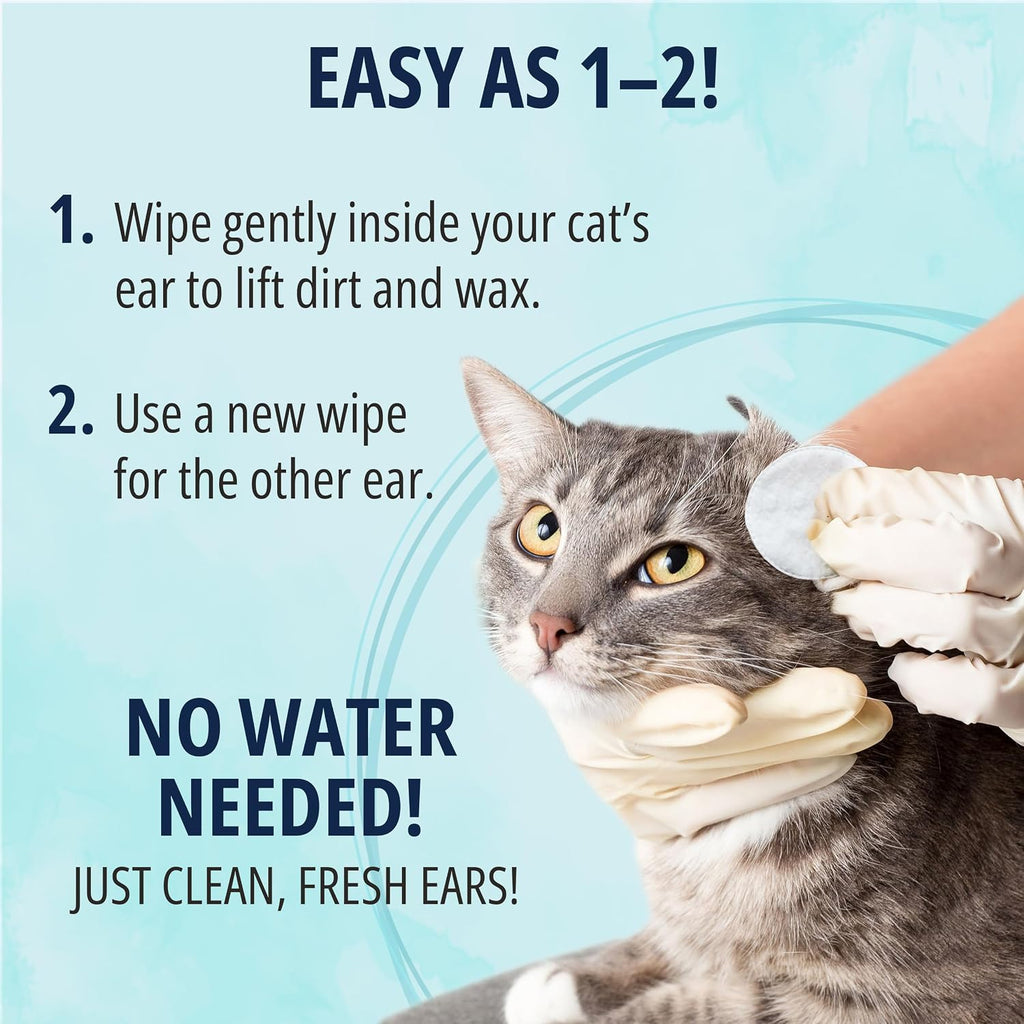Container of 150 cat ear grooming wipes