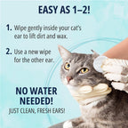 Container of 150 cat ear grooming wipes