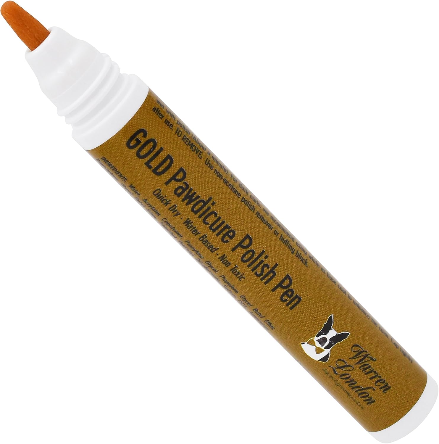 Side profile of Warren London Pawdicure pen 0.16 fluid ounce