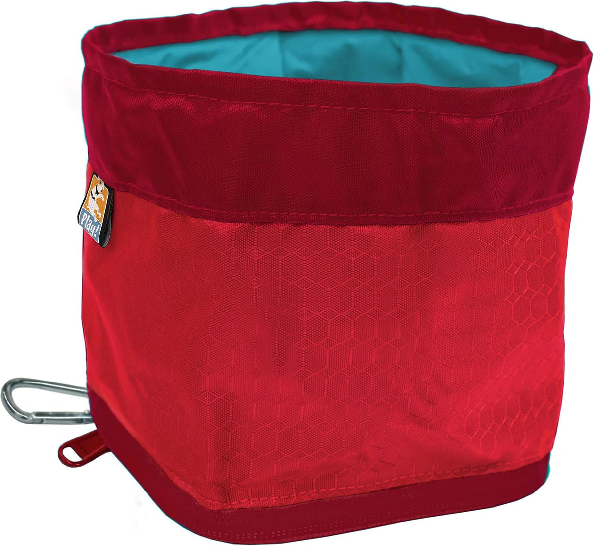 Kurgo Zippy coastal blue travel container lifestyle view