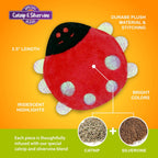 Pounce And Purr ladybug cat toy infused with catnip and silvervine close up